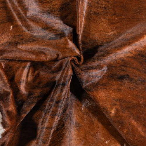 Vintage Brindle Cowhide Rug Size 8'0" L x 6'7" W 5565