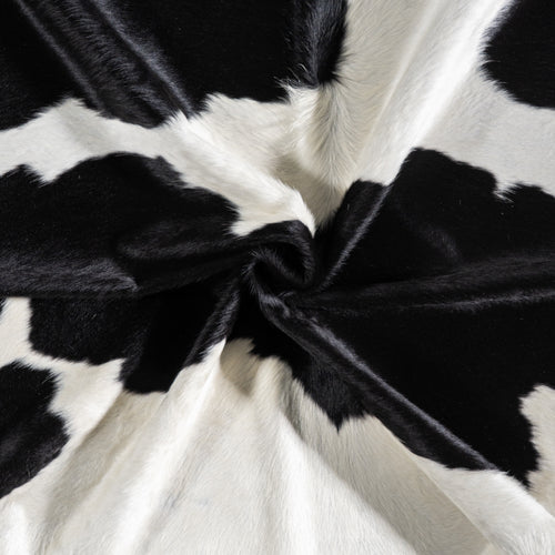 Brazilian Black and White Cowhide Rug Size 6'2" L x 6'9" W 5368