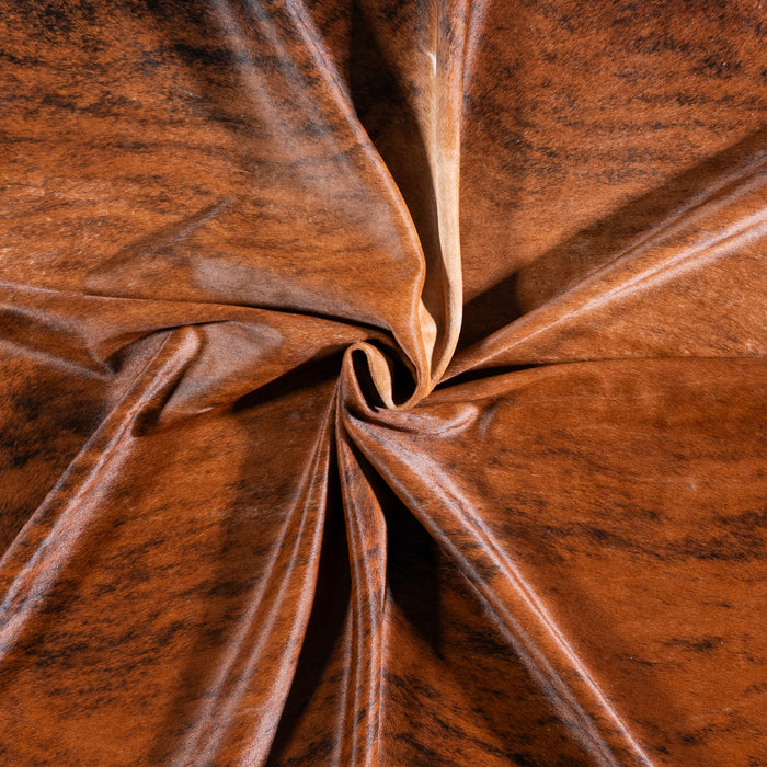 Brazilian Brindle White Belly Cowhide Rug Size 7'9" L x 7'0" W 5668