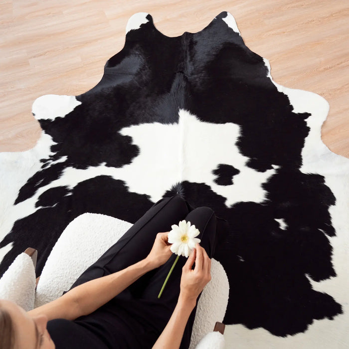 Black and White Cowhide Rug
