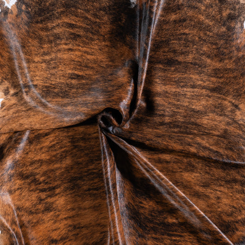 Brazilian Brindle White Belly Cowhide Rug Size 7'8" L x 6'9" W 5669