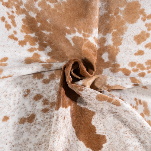 Brazilian Palomino and White Cowhide Rug Size 6'0" L x 6'2" W 3444