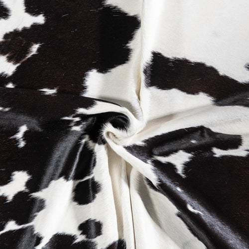 Brazilian Black and White Cowhide Rug Size 6'2" L x 5'7" W 5371