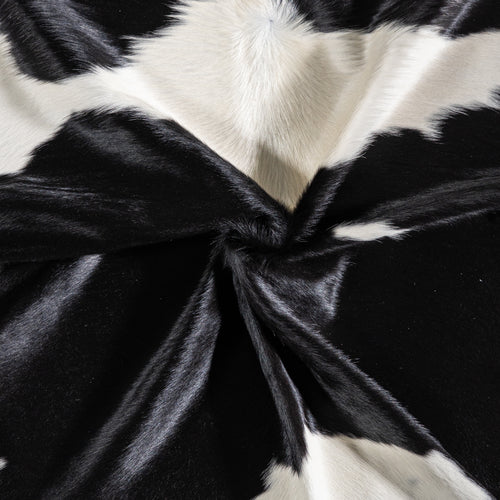 Brazilian Black and White Cowhide Rug Size 6'7" L x 6'5" W 5372