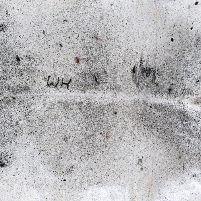 Brazilian Black Salt and Pepper Cowhide Rug Size 8'3" L x 7'0" W 4560