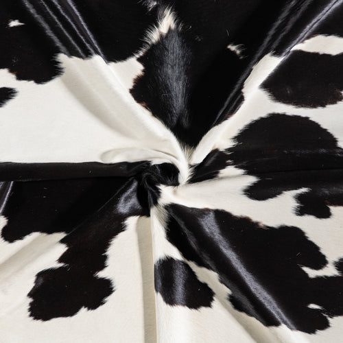 Brazilian Black and White Cowhide Rug Size 6'8" L x 6'1" W 5373