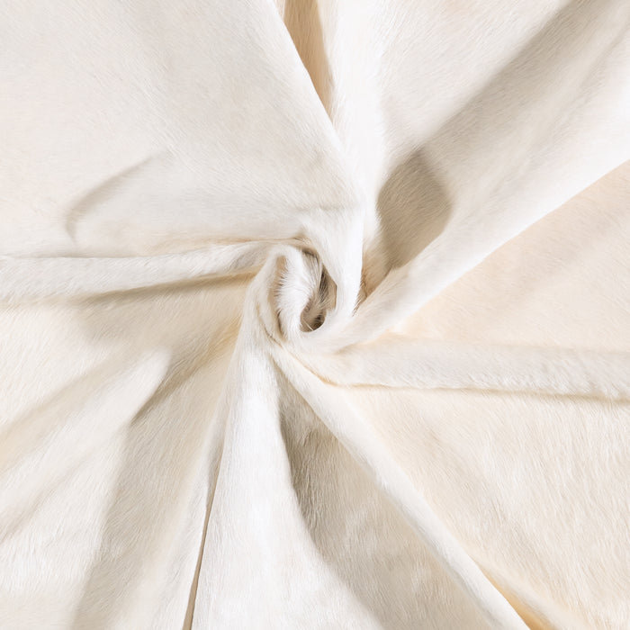 Brazilian White Cowhide Rug Size 7'10" L x 6'10" W 6070