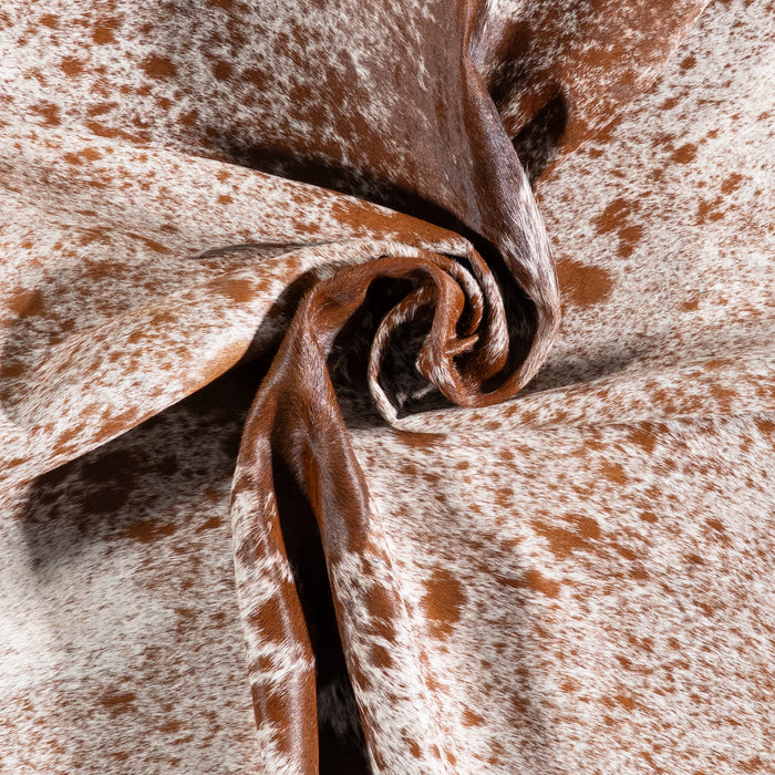 Brazilian Brown Salt and Pepper Cowhide Rug Size 6'10" L x 5'10" W 5873