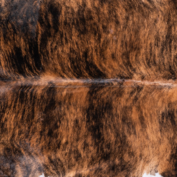 Brazilian Brindle White Belly Cowhide Rug Size 7'9" L x 6'9" W 5674