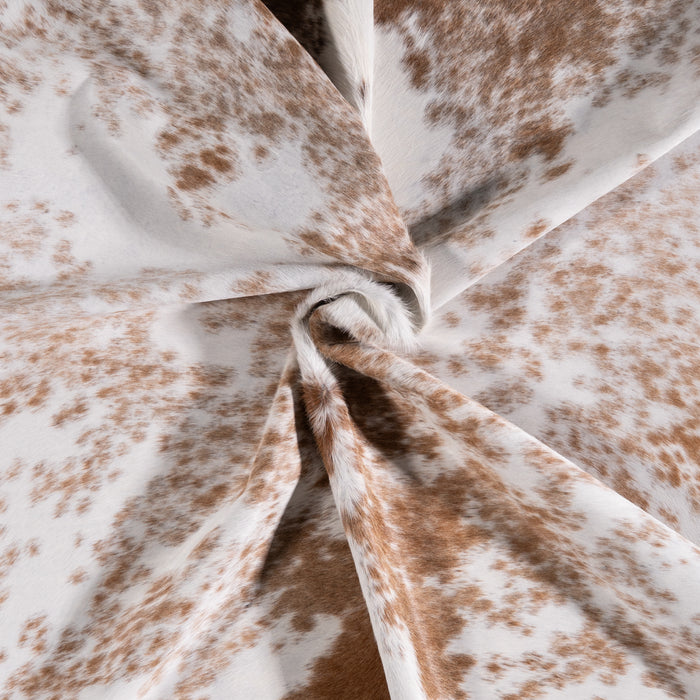 Brazilian Palomino and White Cowhide Rug Size 6'4" L x 5'9" W 3447