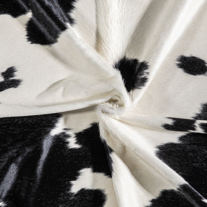 Brazilian Black and White Cowhide Rug Size 7'5" L x 5'11" W 5375