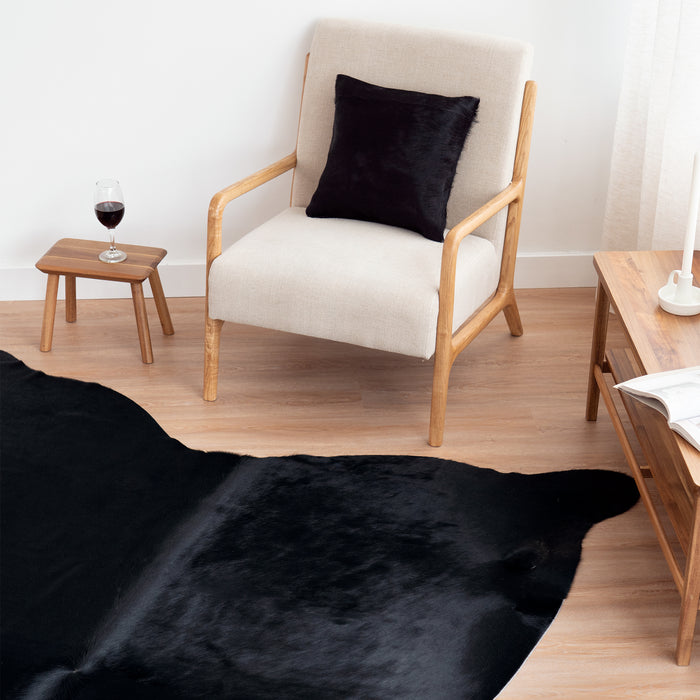 Black Natural Cowhide Rug