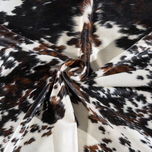 White Tricolor Cowhide Rug Size 8'2" L x 7'9" W 6237
