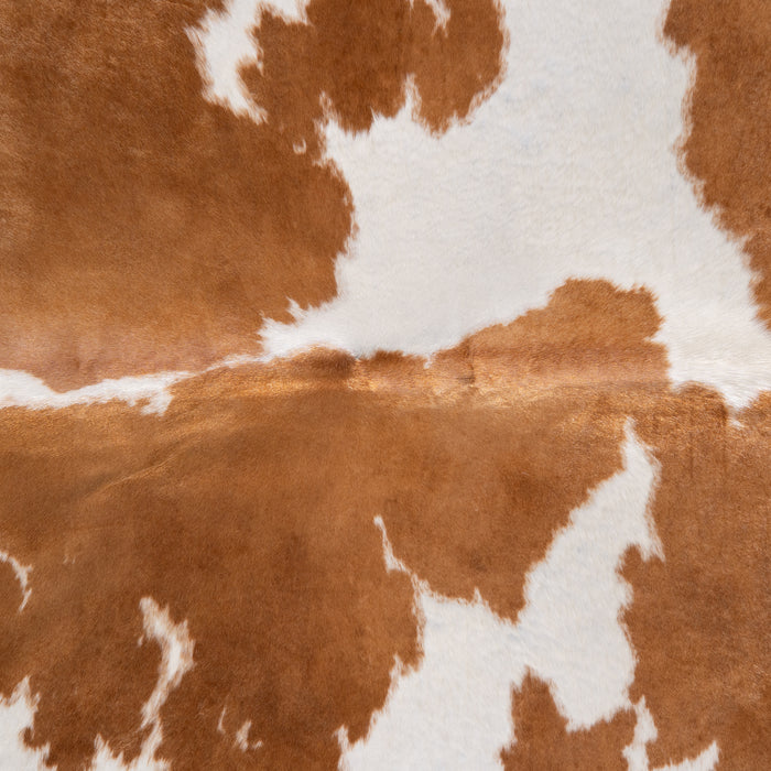 Brazilian Palomino and White Cowhide Rug Size 6'10" L x 5'4" W 3448