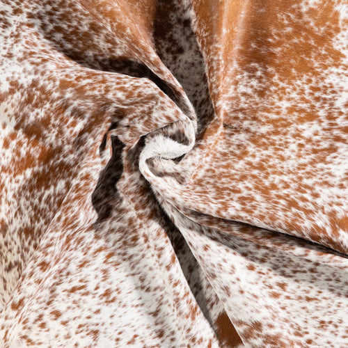 Brazilian Brown Salt and Pepper Cowhide Rug Size 6'6" L x 5'7" W 5875