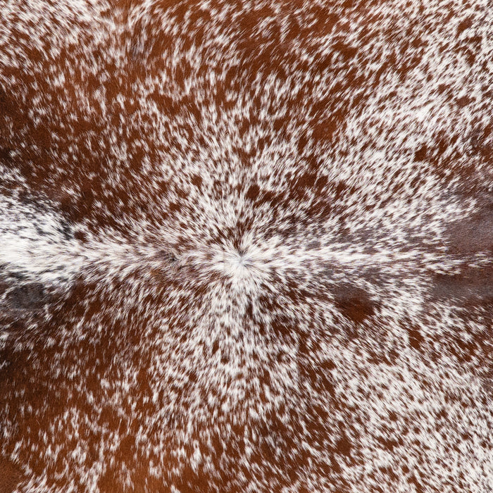 Brazilian Brown Salt and Pepper Cowhide Rug Size 6'11" L x 6'10" W 5876