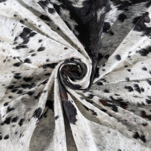 Black Salt and Pepper Cowhide Rug Size 8'7" L x 8'2" W 6238