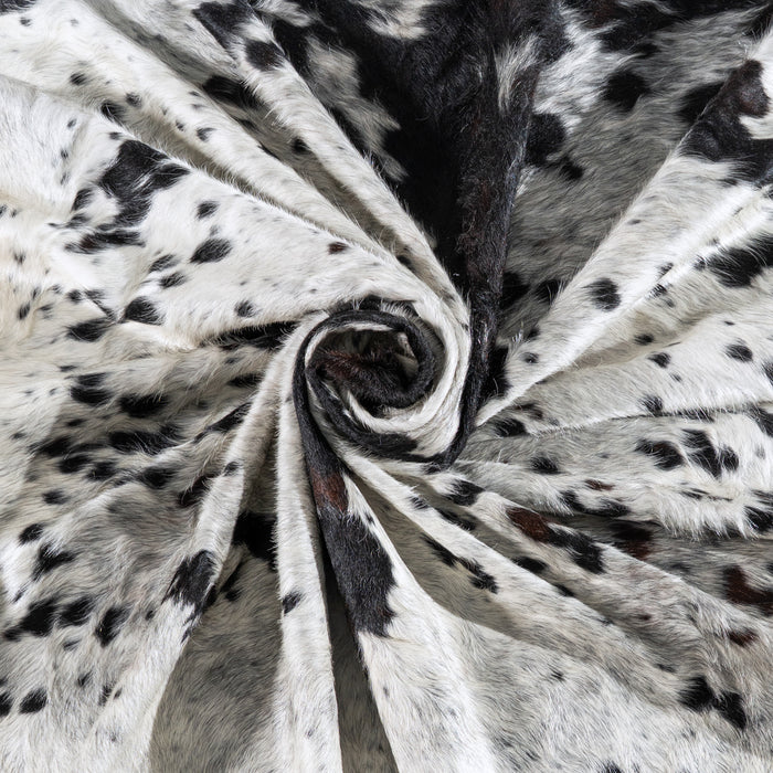 Black Salt and Pepper Cowhide Rug Size 8'7" L x 8'2" W 6238