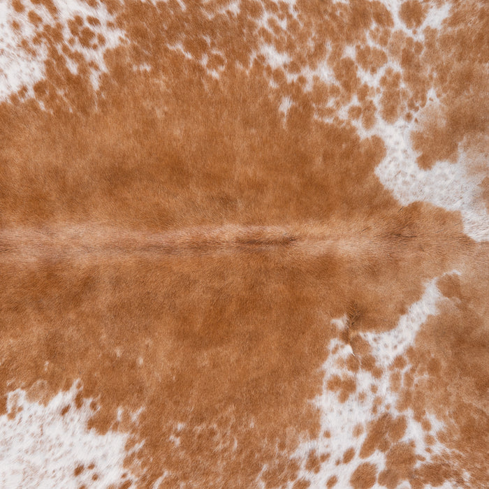 Brazilian Palomino and White Cowhide Rug Size 6'9" L x 6'3" W 3450