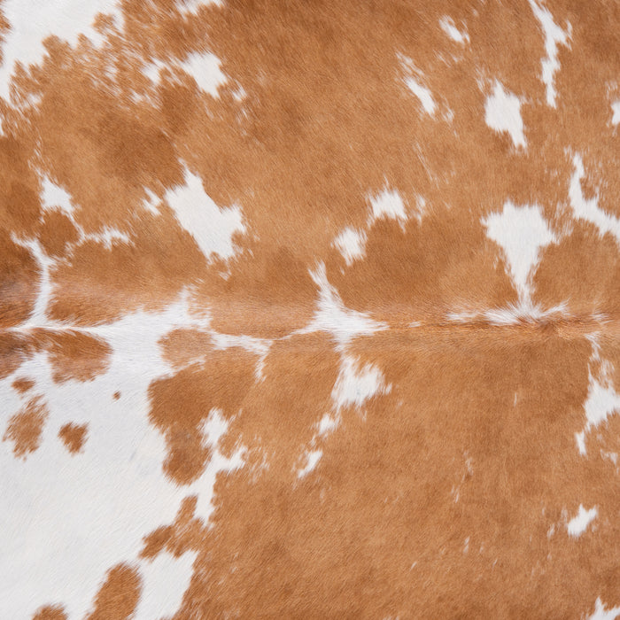 Brazilian Palomino and White Cowhide Rug Size 6'8" L x 6'6" W 3451