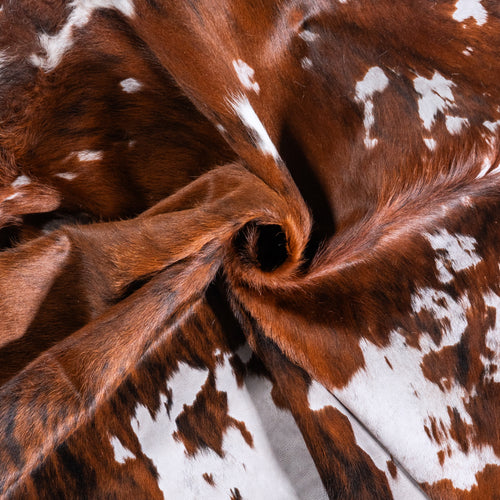 Vintage Brindle Cowhide Rug Size 6'7" L x 6'9" W 6379