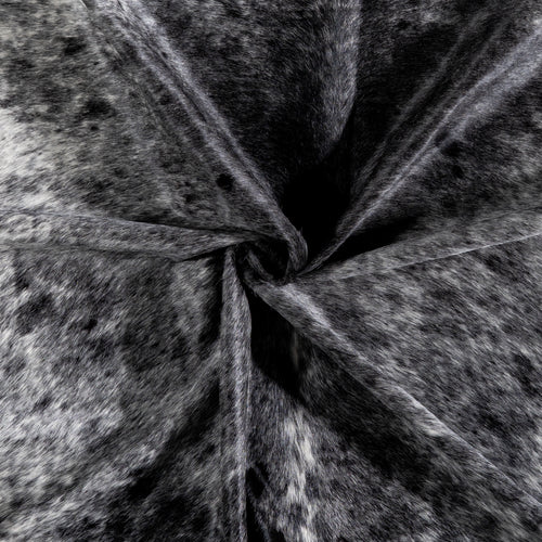 Brazilian Black Salt and Pepper Cowhide Rug Size 7'1" L x 6'1" W 5177