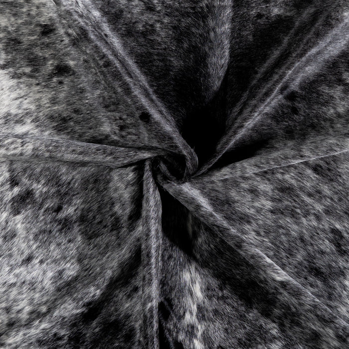 Brazilian Black Salt and Pepper Cowhide Rug Size 7'1" L x 6'1" W 5177