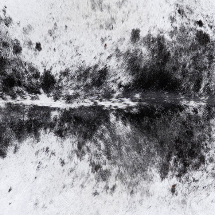 Brazilian Black Salt and Pepper Cowhide Rug Size 7'0" L x 6'4" W 6078