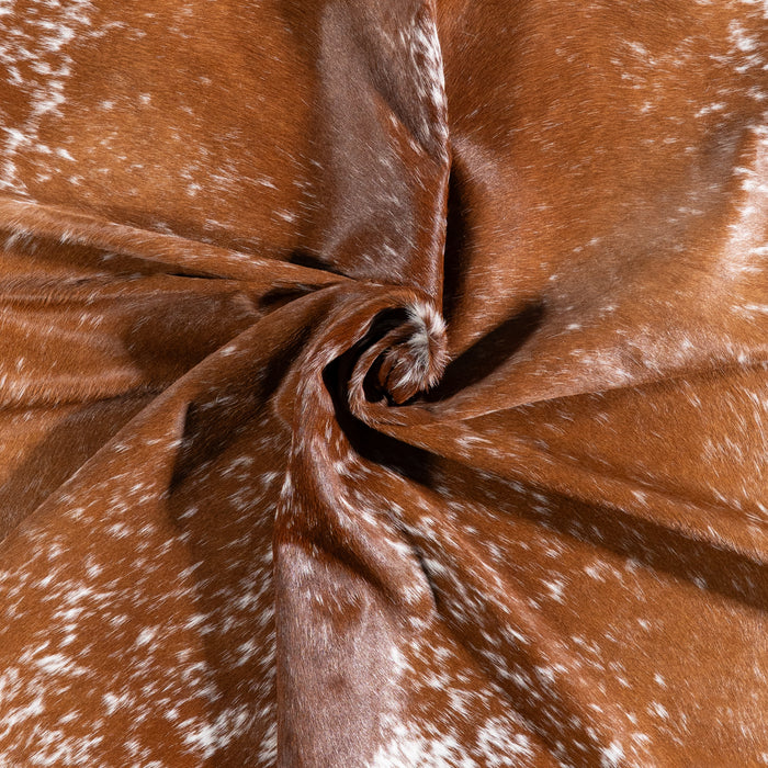 Brazilian Brown Salt and Pepper Cowhide Rug Size 7'1" L x 6'4" W 5881