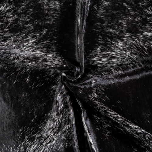 Brazilian Black Salt and Pepper Cowhide Rug Size 7'4" L x 6'5" W 5178