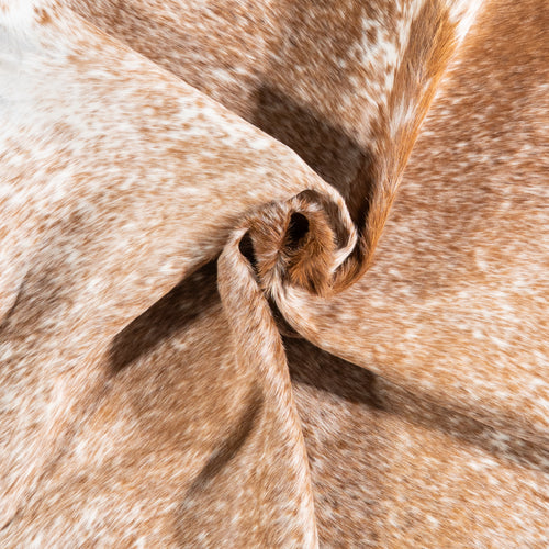 Brazilian Brown Salt and Pepper Cowhide Rug Size 6'6" L x 5'6" W 5882