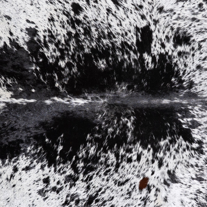 Brazilian Black Salt and Pepper Cowhide Rug Size 7'11" L x 6'9" W 6080