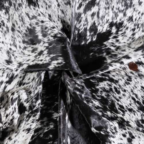 Brazilian Black Salt and Pepper Cowhide Rug Size 7'11" L x 6'9" W 6080