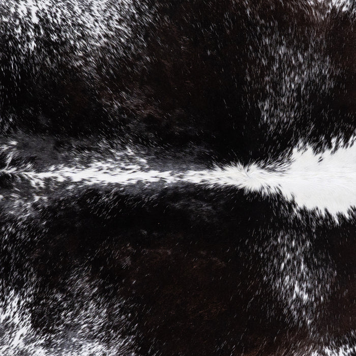 Brazilian Black Salt and Pepper Cowhide Rug Size 7'0" L x 6'9" W 6082