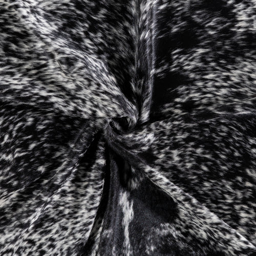 Brazilian Black Salt and Pepper Cowhide Rug Size 7'4" L x 6'11" W 5182