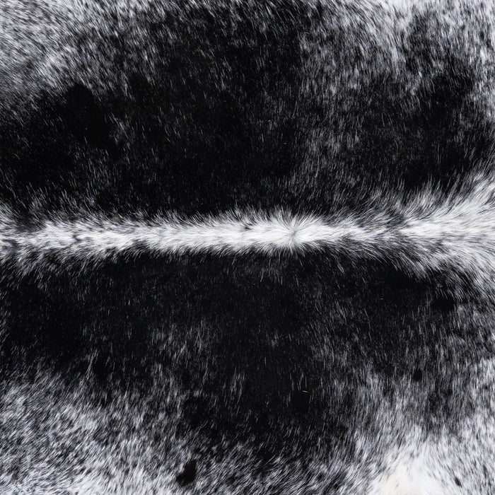 Brazilian Black Salt and Pepper Cowhide Rug Size 7'2" L x 7'1" W 6083