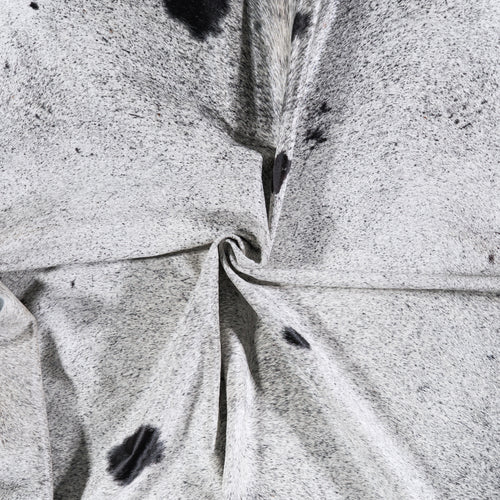 Brazilian Black Salt and Pepper Cowhide Rug Size 8'1" L x 7'2" W 4573