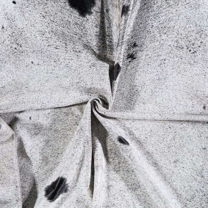 Brazilian Black Salt and Pepper Cowhide Rug Size 8'1" L x 7'2" W 4573