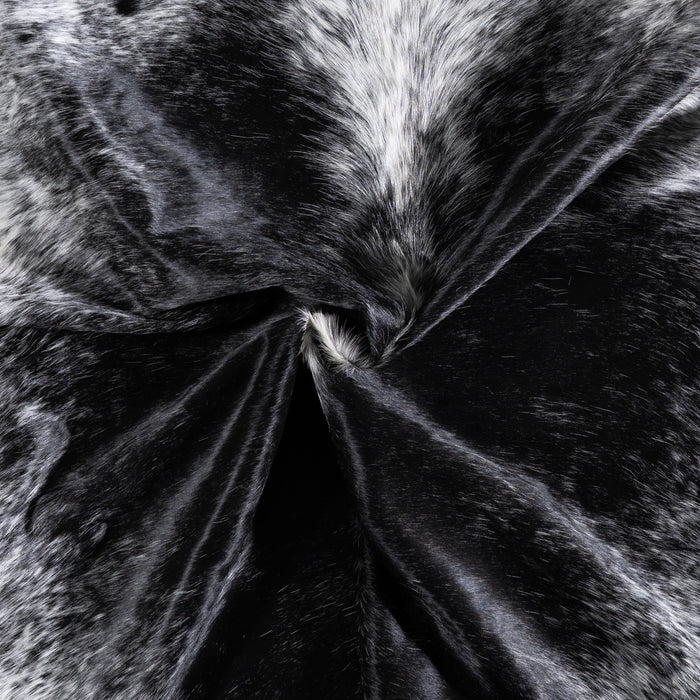 Brazilian Black Salt and Pepper Cowhide Rug Size 7'2" L x 7'1" W 6083