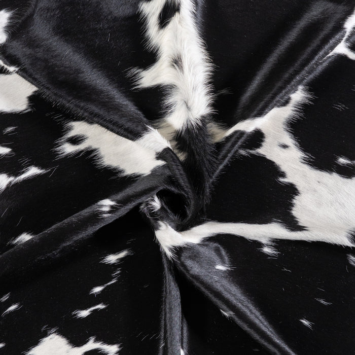 Brazilian Black and White Cowhide Rug Size 7'9" L x 6'8" W 4669
