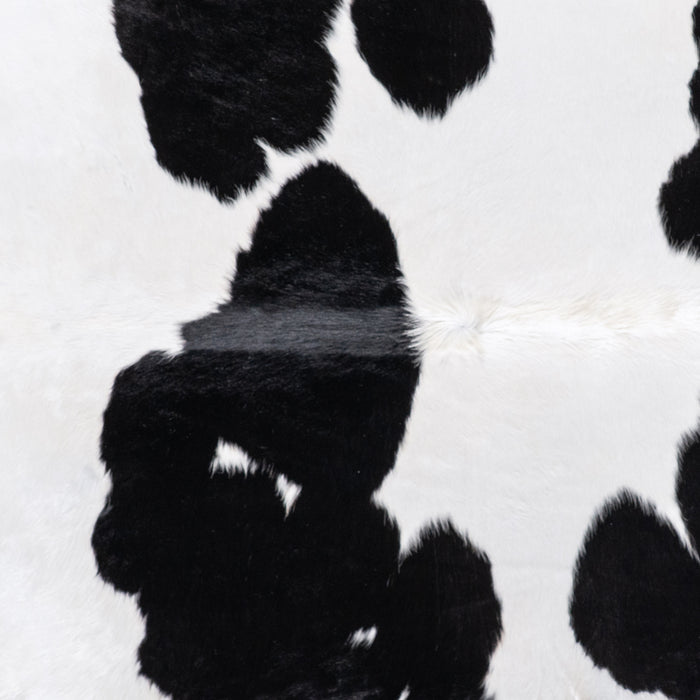 Brazilian Black and White Cowhide Rug Size 7'9" L x 7'1" W 4670