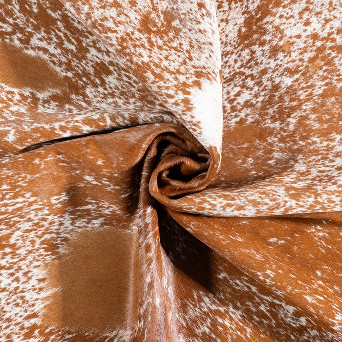 Brazilian Brown Salt and Pepper Cowhide Rug Size 6'1" L x 5'8" W 5886