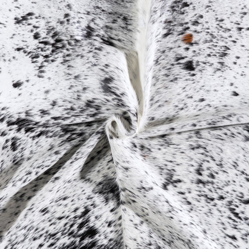 Brazilian Black Salt and Pepper Cowhide Rug Size 6'9" L x 6'9" W 6084