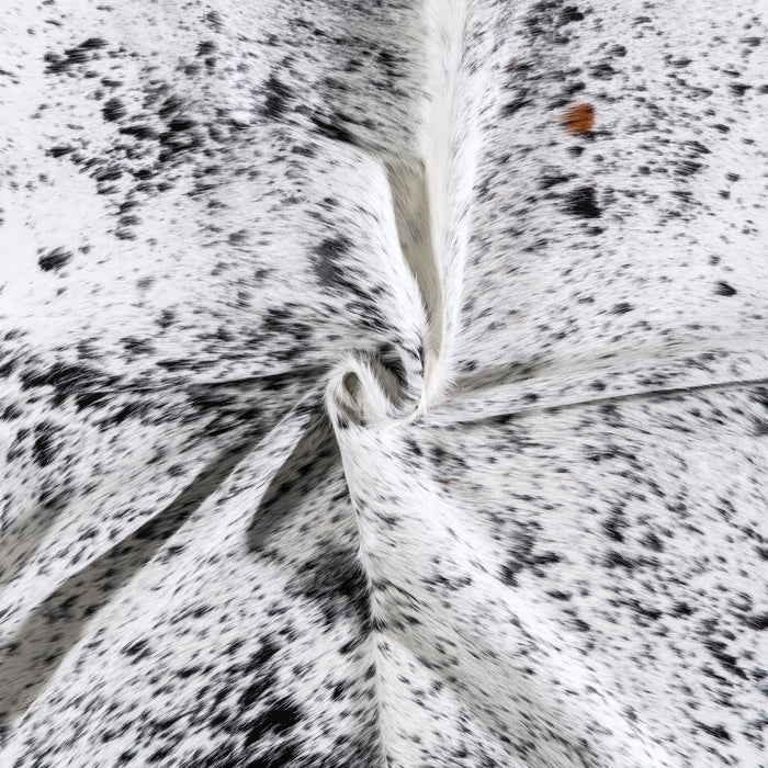 Brazilian Black Salt and Pepper Cowhide Rug Size 6'9" L x 6'9" W 6084