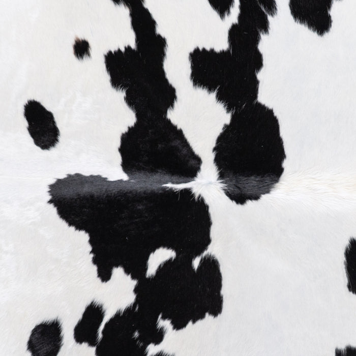 Brazilian Black and White Cowhide Rug Size 7'6" L x 7'1" W 4671