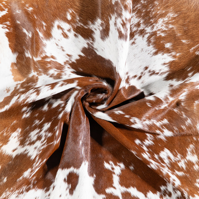 Brazilian Brown Salt and Pepper Cowhide Rug Size 7'4" L x 7'0" W 5888