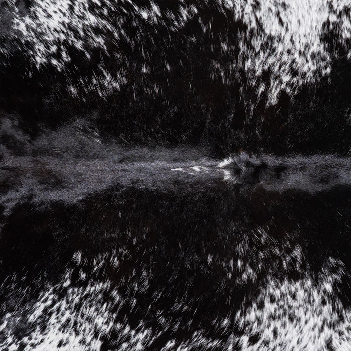 Brazilian Black Salt and Pepper Cowhide Rug Size 7'5" L x 6'6" W 6087