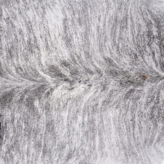 Brazilian Light Grey Brindle Cowhide Rug Size 6'7" L x 6'1" W 3457