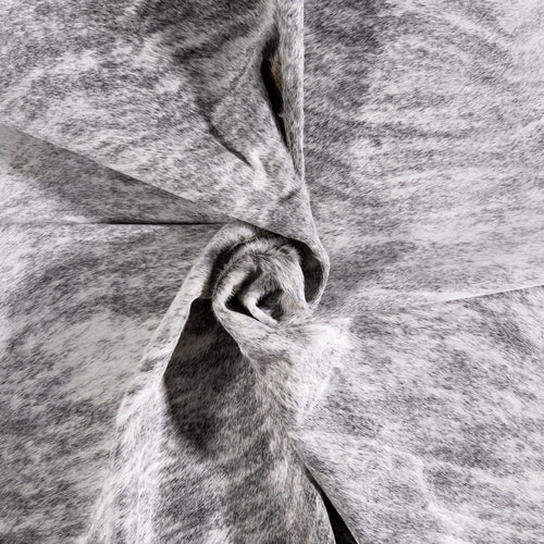 Brazilian Light Grey Brindle Cowhide Rug Size 6'7" L x 6'1" W 3457