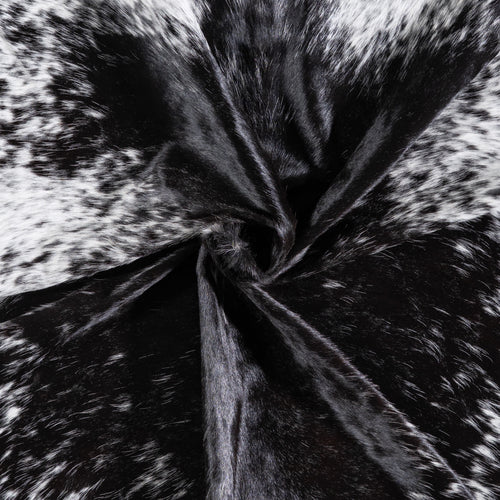 Brazilian Black Salt and Pepper Cowhide Rug Size 7'5" L x 6'6" W 6087